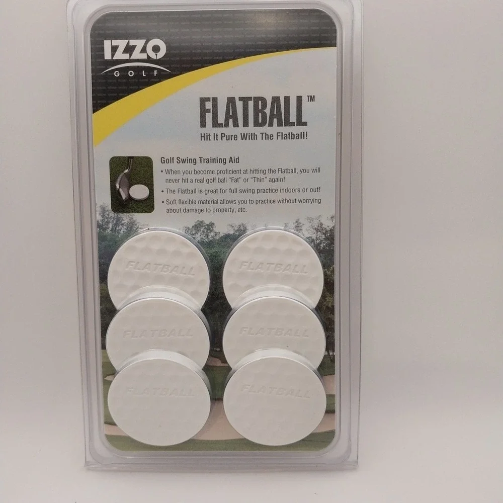 IZZO Golf FlatBall Pk of 6 Golf Swing Training Aid FB-401